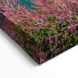 Floral Shores of Yukon - Vibrant Mountain Lake Canvas