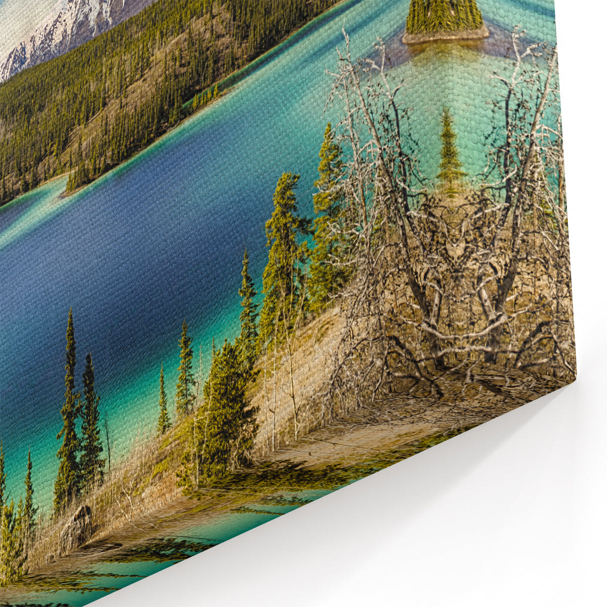 Turquoise Tranquility - Yukon Lake Panorama Canvas