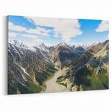 Aerial Majesty Yukon - Mountain Valley Canvas