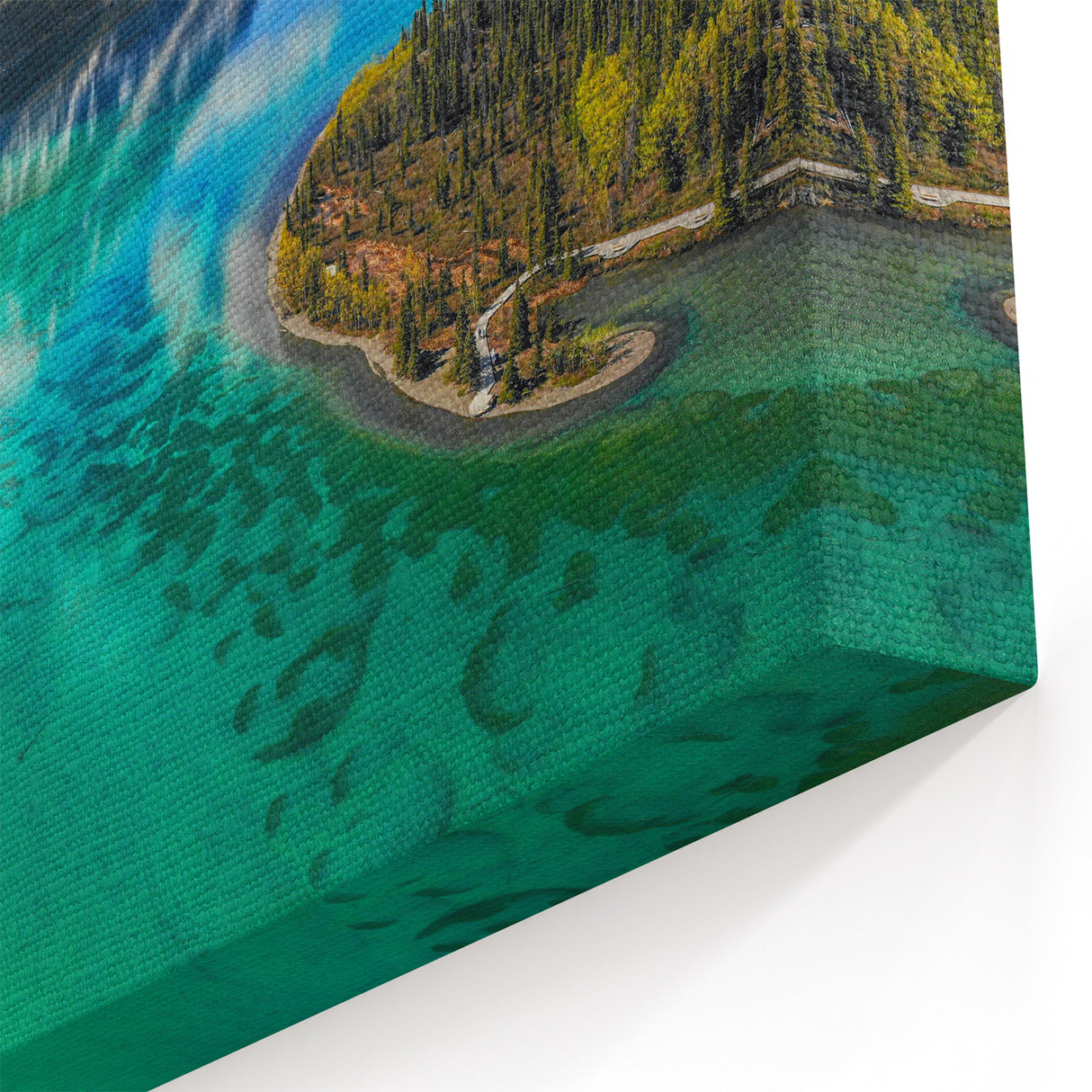 Crystal Waters of Yukon - Majestic Mountain Panorama Canvas