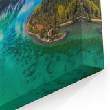 Crystal Waters of Yukon - Majestic Mountain Panorama Canvas