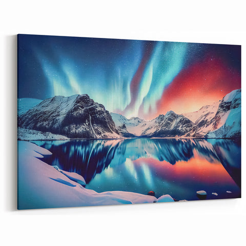 Aurora Reflections - Yukon Northern Lights Canvas