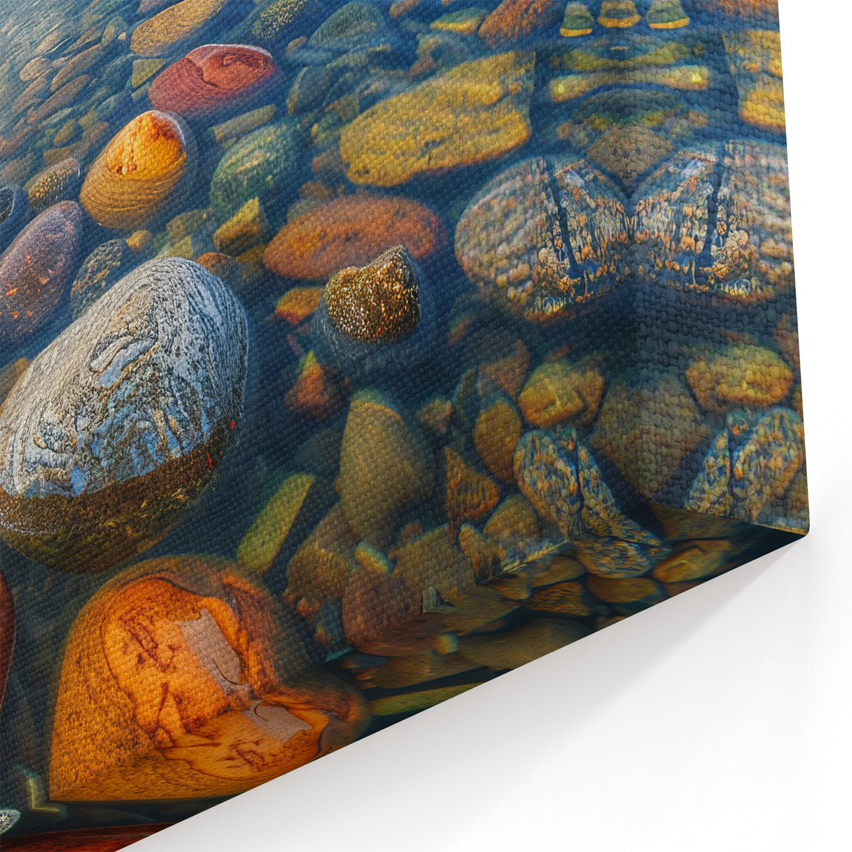 Luminous Lakeside Pebbles - Yukon Shoreline Canvas