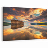 Bulgaria Photography Prints – Submerged Church at Sunset in Bulgaria