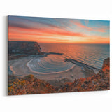 Bulgaria Travel Posters – Sunset Over Black Sea Coastline