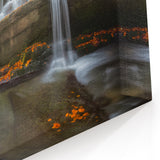 Scenic Bulgaria Prints – Autumn Waterfall and Stone Bridge