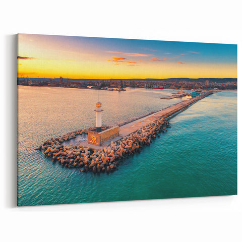 Bulgaria Photography Prints – Lighthouse at Varna Harbor