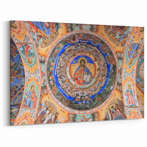 Bulgarian Heritage Art - Rila Monastery Ceiling Fresco Print