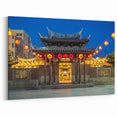Taiwan Temple at Night - Illuminated Cultural Wall Art Print