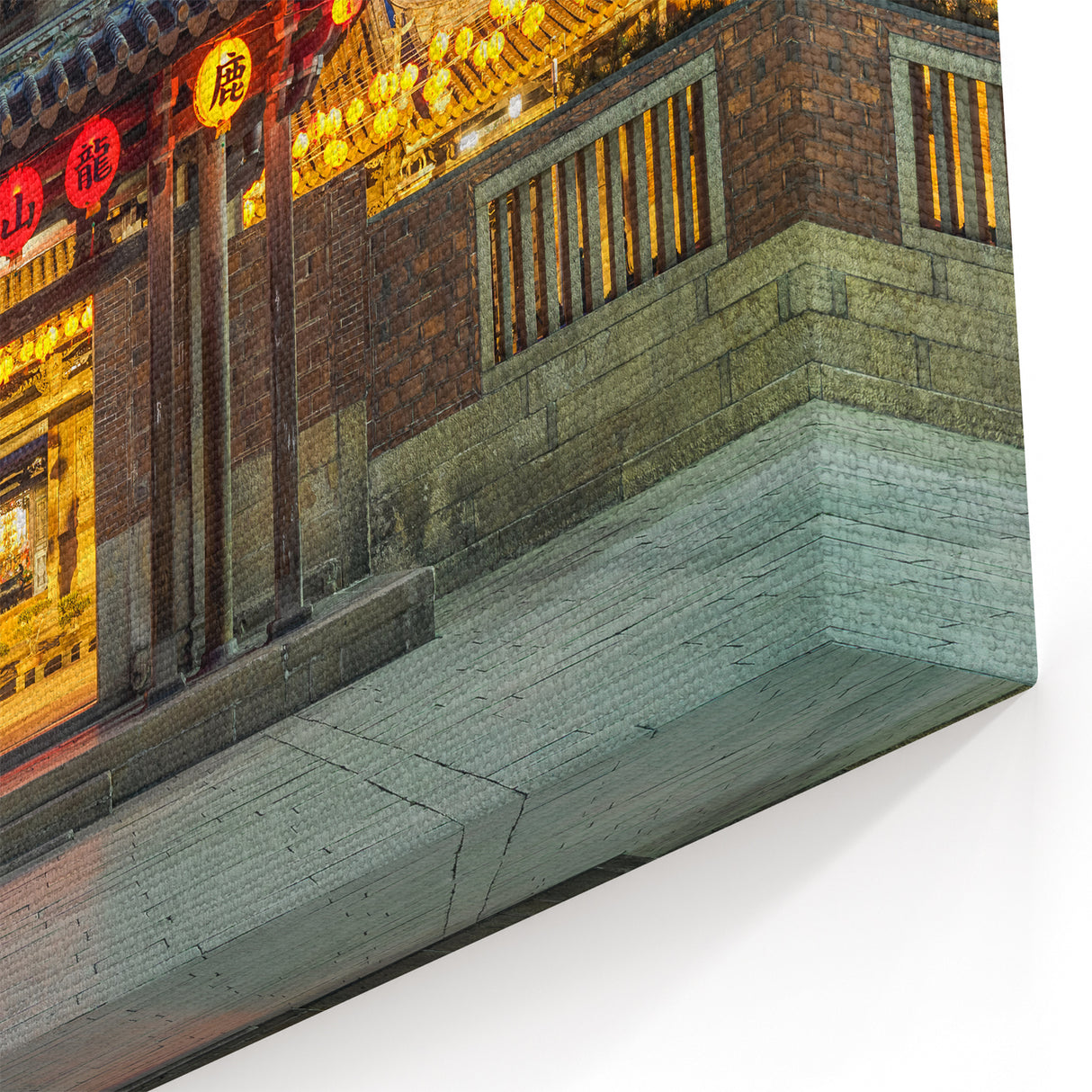 Taiwan Temple at Night - Illuminated Cultural Wall Art Print