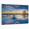 Sunset Over Taiwan Salt Fields - Reflective Nature Wall Art Print