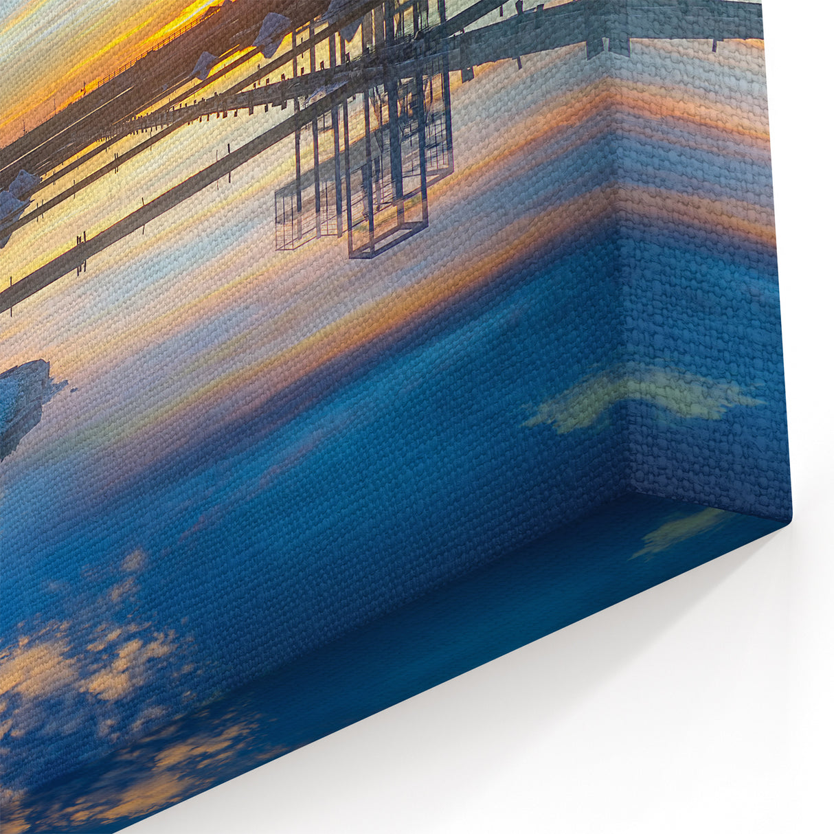 Sunset Over Taiwan Salt Fields - Reflective Nature Wall Art Print