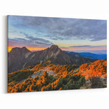 Taiwan Canvas Prints - Majestic Mountain Sunset Glow