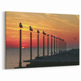 Scenic Bulgaria Prints - Sunset Seagull Silhouettes