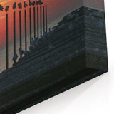 Scenic Bulgaria Prints - Sunset Seagull Silhouettes