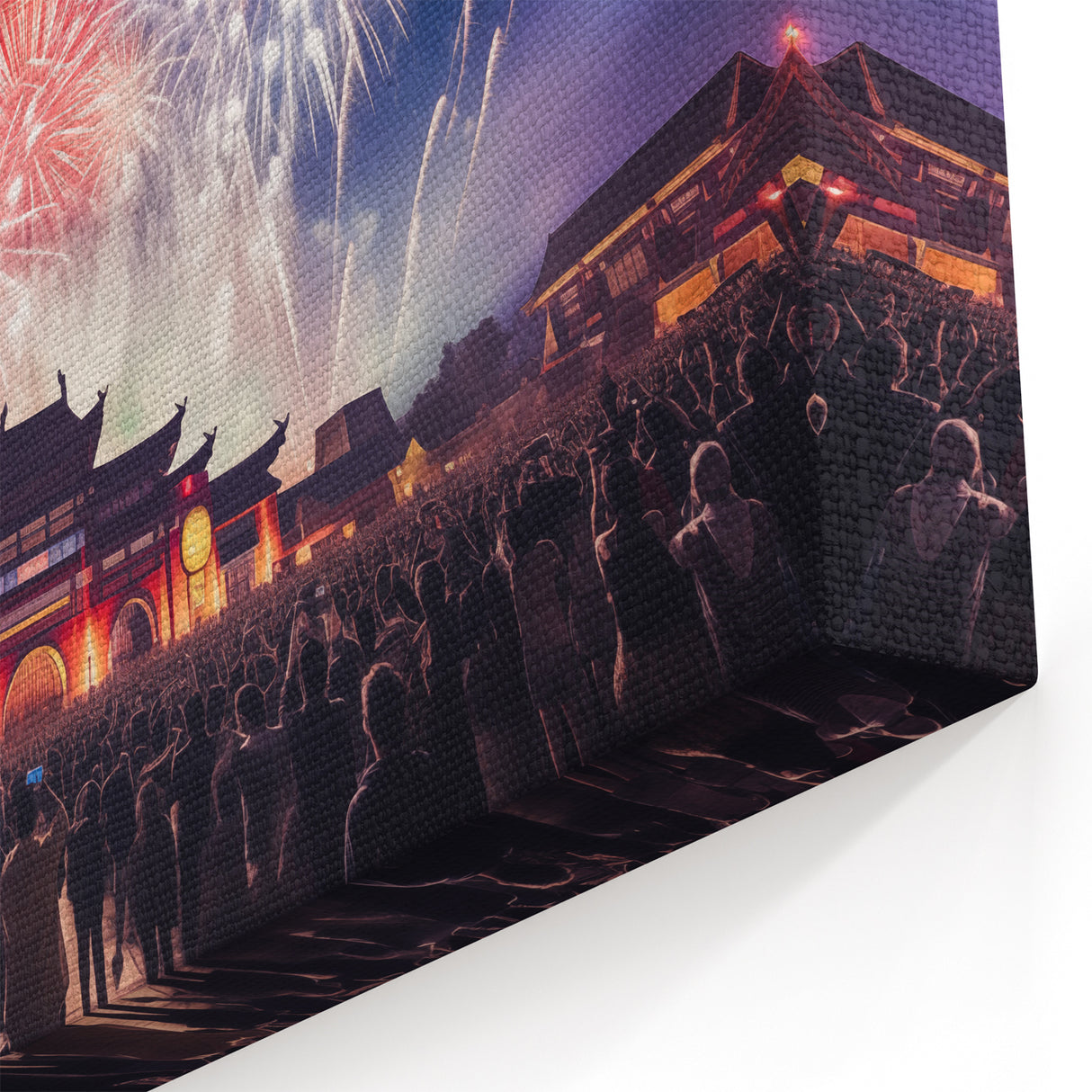 Festival Lights at Taiwan Temple - Fireworks Display Art