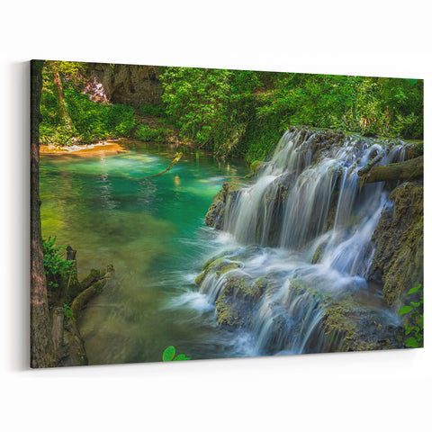 Bulgarian Nature Wall Art - Tranquil Forest Waterfall