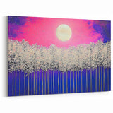 Moonlit Forest - Vibrant Abstract Nature Landscape Art
