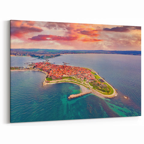 Bulgarian Landscape Art - Historic Peninsula Sunset