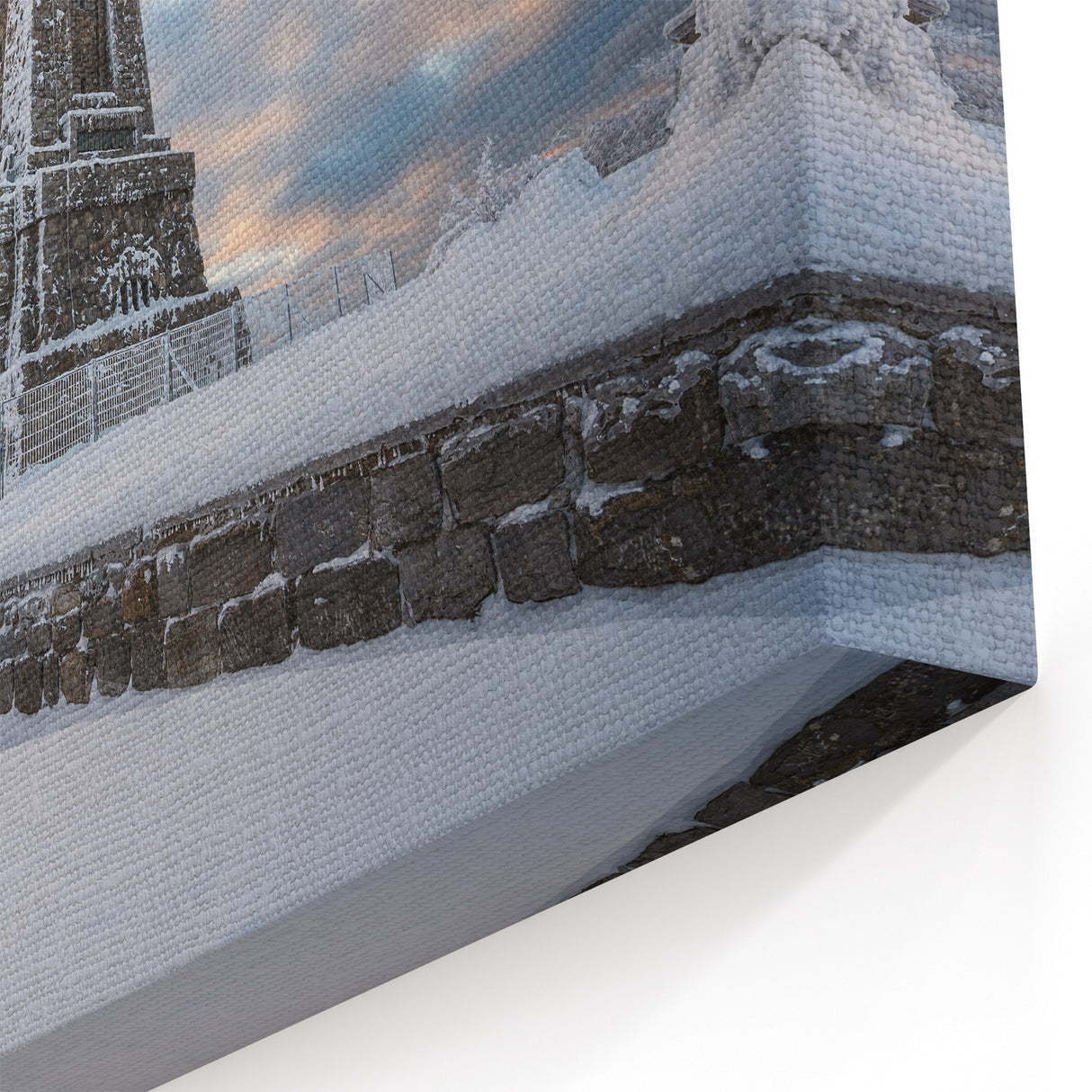 Bulgaria Winter Wall Art - Snowy Monument Sunrise