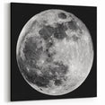 Full Moon in High Detail – Stunning Black and White Celestial Wall Art