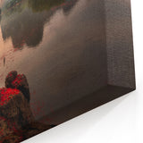 Thai Scenery Prints - Fisherman at Dawn on River Canvas Art