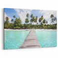 Thai Beach Canvas - Tropical Paradise Palm Tree Art Print
