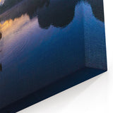 Thai Scenery Prints - Dawn Fishing Silhouette Canvas Art