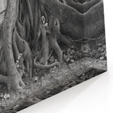 Traditional Thai Art - Buddha Entwined in Roots Canvas Print