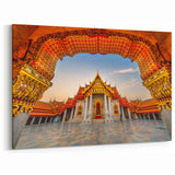 Bangkok Temple Art - Majestic Architecture Canvas Print