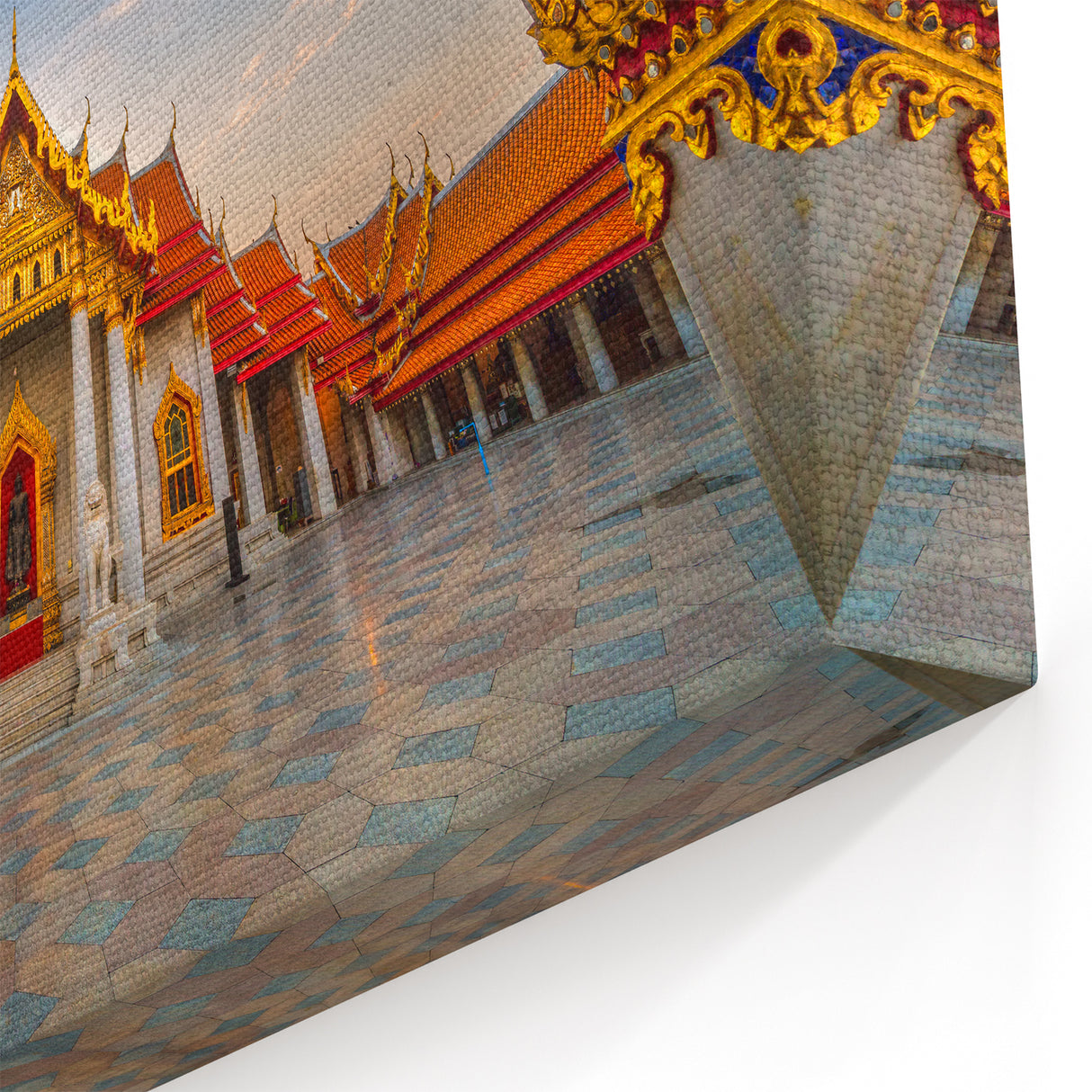 Bangkok Temple Art - Majestic Architecture Canvas Print