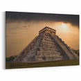 Belize Wall Art - Stormy Mayan Pyramid Canvas