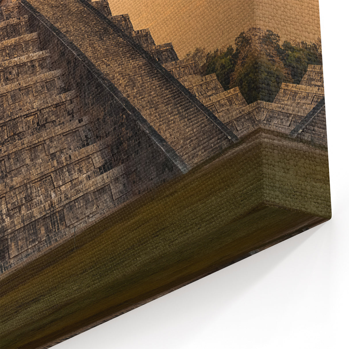 Belize Wall Art - Stormy Mayan Pyramid Canvas
