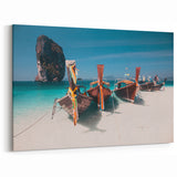 Thai Beach Canvas Art - Vibrant Tropical Seascape