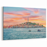 Dubrovnik Wall Art - Serene Rovinj Harbor Sunset Canvas