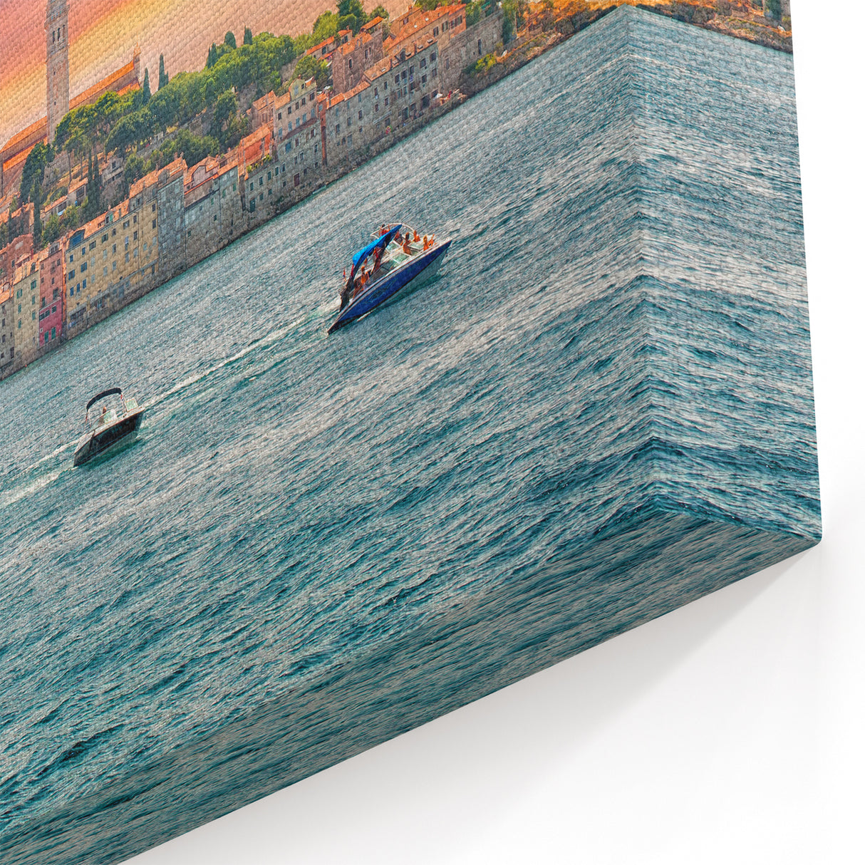 Dubrovnik Wall Art - Serene Rovinj Harbor Sunset Canvas