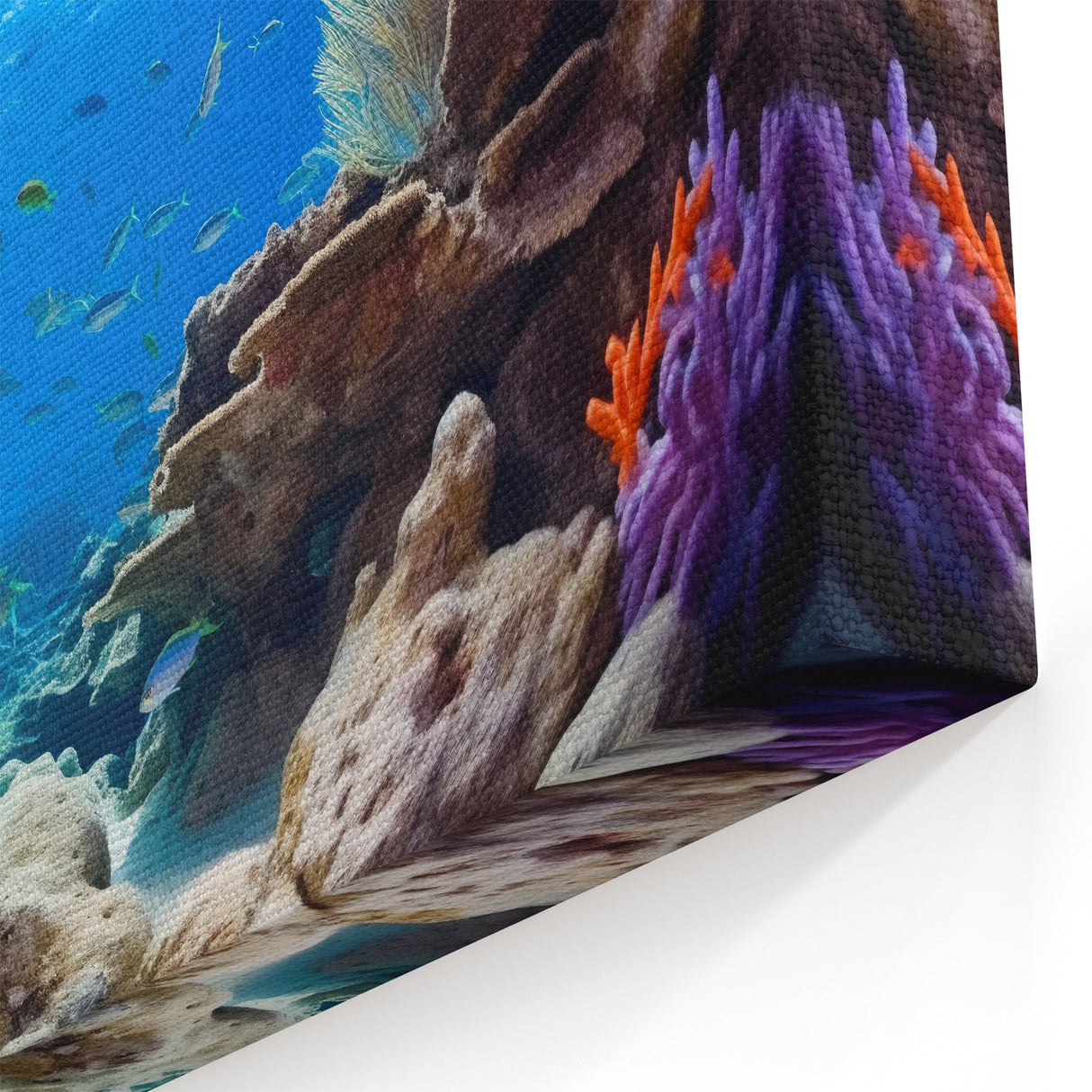 Belize Scenery Prints - Underwater Coral Paradise Canvas