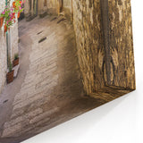 Split Croatia Art - Charming Alleyway Floral Canvas