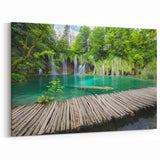 Croatian Landscape Art - Plitvice Lakes Waterfall Print
