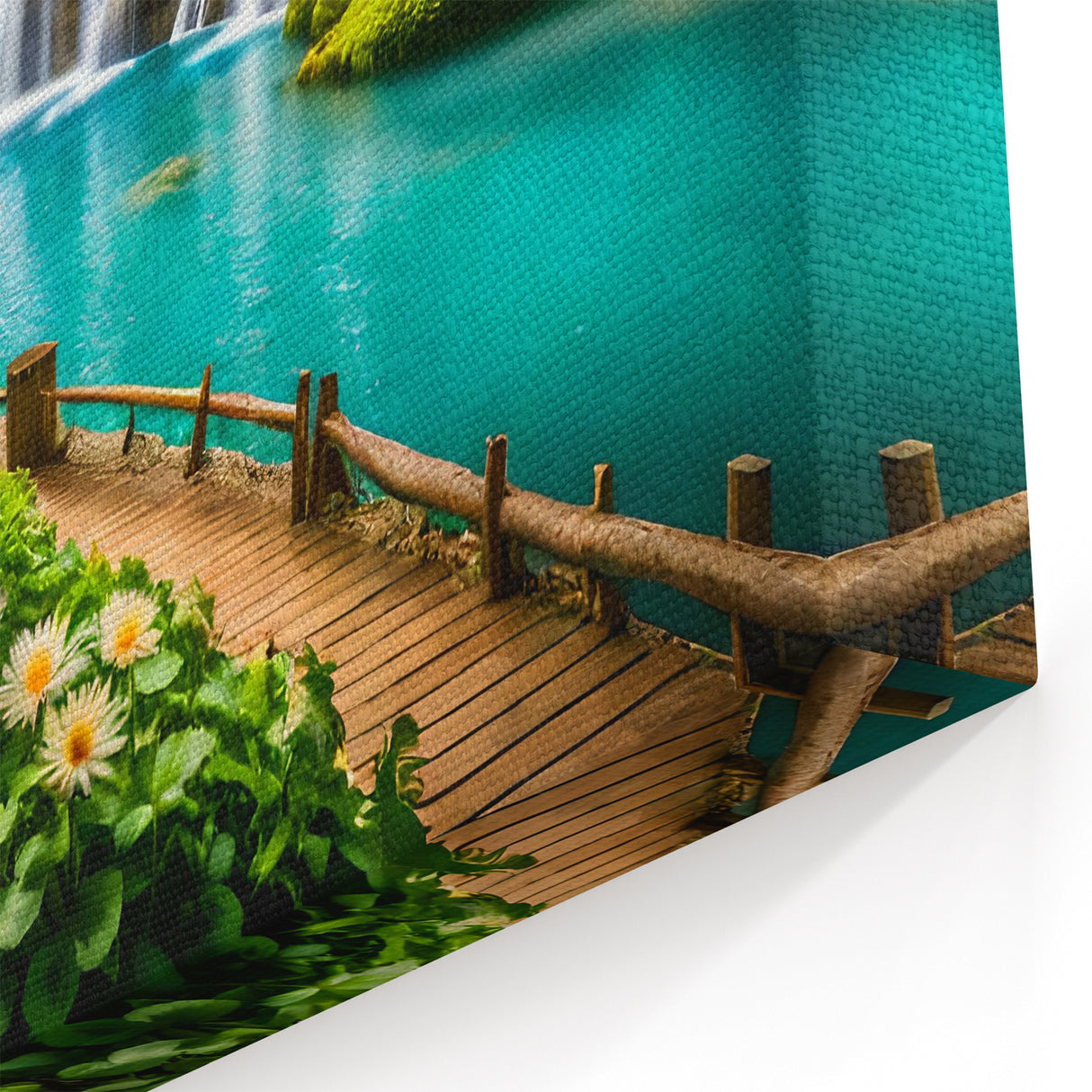 Thai Waterfall Paradise - Lush Forest Canvas Art