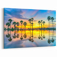 Sunset Reflections - Thai Palm Trees Canvas Art