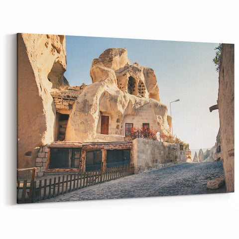 Turkish Landscape Art – Cappadocia Ancient Cave Homes Print