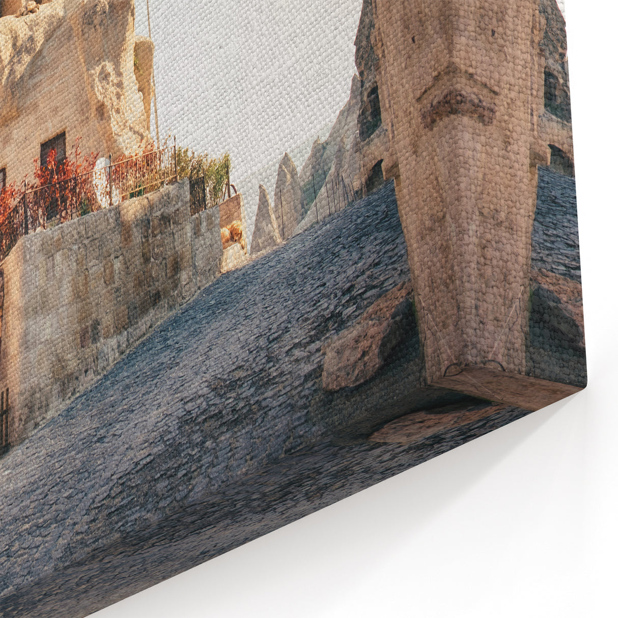 Turkish Landscape Art – Cappadocia Ancient Cave Homes Print