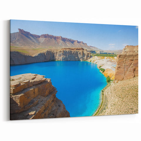 Afghanistan Blue Lake Art – Captivating Afghan Landscape Canvas Prints