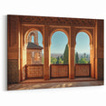 Afghan Arched Courtyard Wall Art – Elegant Afghan Architecture Canvas Prints