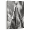 Skyscraper Art Print - Black and White Burj Khalifa Modern Photography