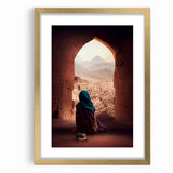Afghan Woman in Ancient City Wall Art – Afghan Cultural Canvas Prints