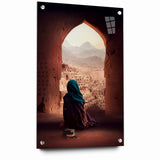 Afghan Woman in Ancient City Wall Art – Afghan Cultural Canvas Prints