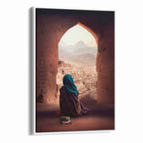 Afghan Woman in Ancient City Wall Art – Afghan Cultural Canvas Prints