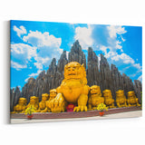 Majestic Yellow Lions - Vietnam Wall Art Asian Scenery Print